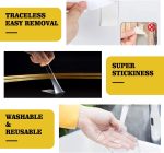 Double Sided Tape Heavy Duty,1.2" x 120", Removable Nano Adhesive Mounting Tape for Walls, Reusable Tough Adhesive Strips Sticky Tape, Transparent Poster Tape Wall Tape for Picture Carpet Decoration - Image 3